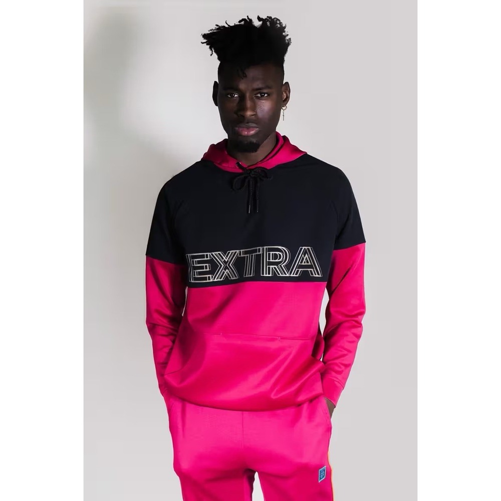 Extra Butter hoodie Color Sangria And Black Size Large $150 retail